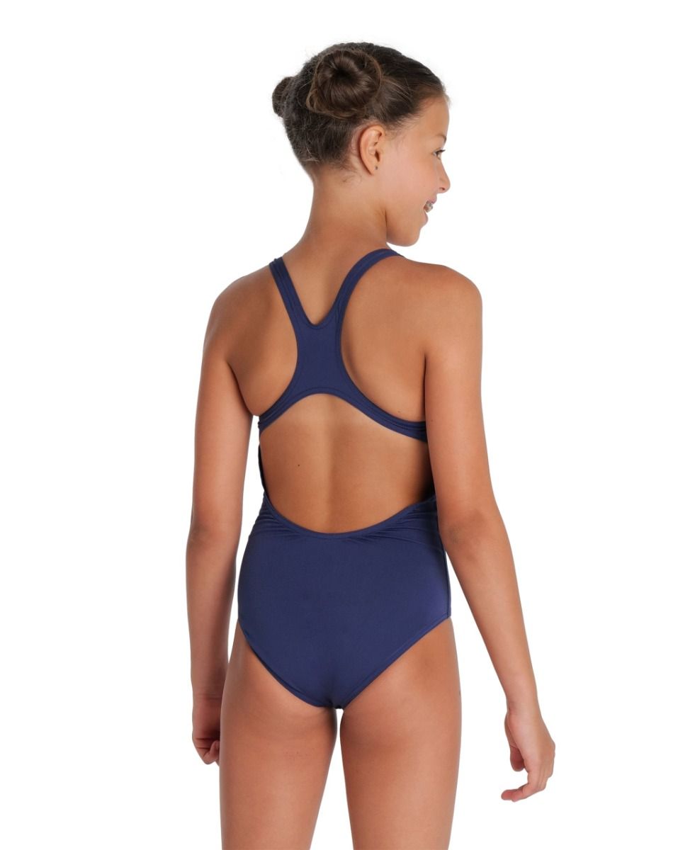 Arena Girl's Team Swimsuit Swim Pro Solid Swimsuit Swimming Costume Navy