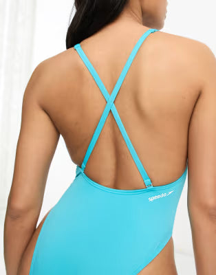 Speedo Women's FLU3NTE Solid Multiwear Swimsuit Swimming Costume - Blue