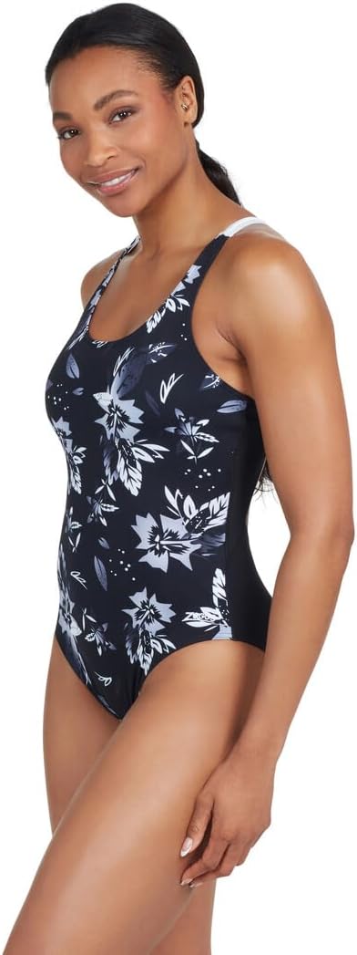 Zoggs Women's Juliet Print Actionback Swimsuit Swimming Costume
