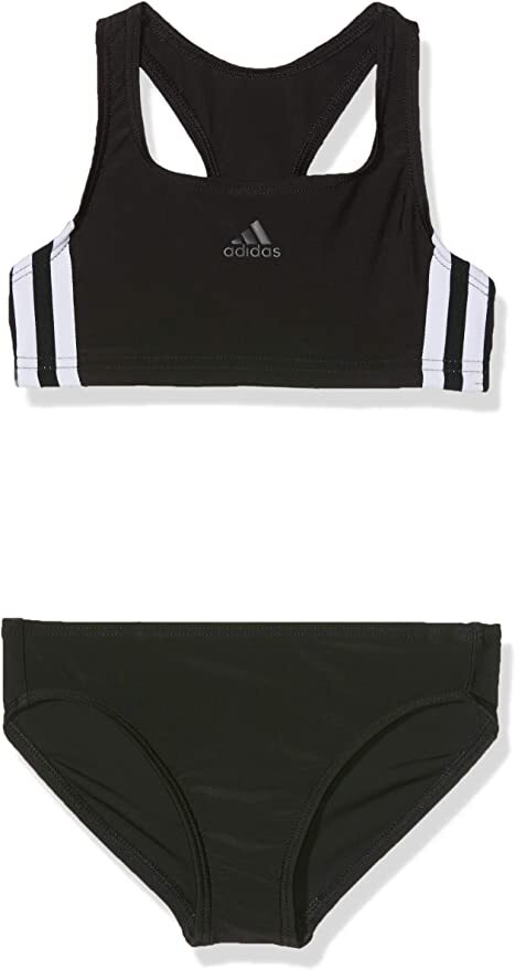 Adidas Girls Fit 3 Three Stripe Bikini Kids Swimsuit Swimming Costume BNWT