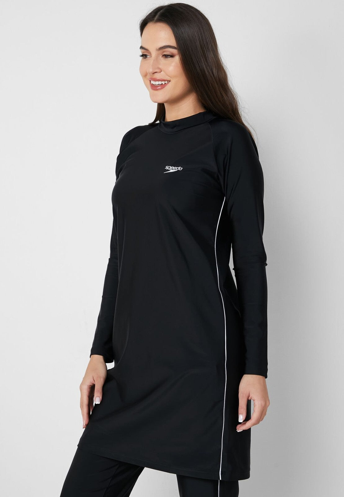 Speedo Women's Long-Line Cover-Up Modest Tunic Swimsuit Swimming Costume BNWT
