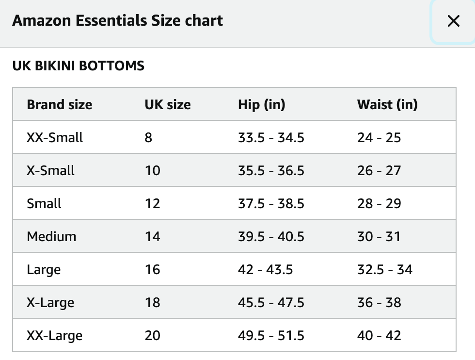 Amazon Essentials Women's High Waist Bikini Bottoms Swimsuit Swimming Costume