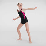 Speedo Hyperboom Splice Legsuit Girl's Swimsuit Swimming Costume Child Kids BNWT