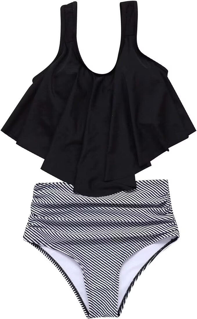 RXRXCOCO Women's Padded Tankini High Waist Swimsuit Swimming Costume BNWT