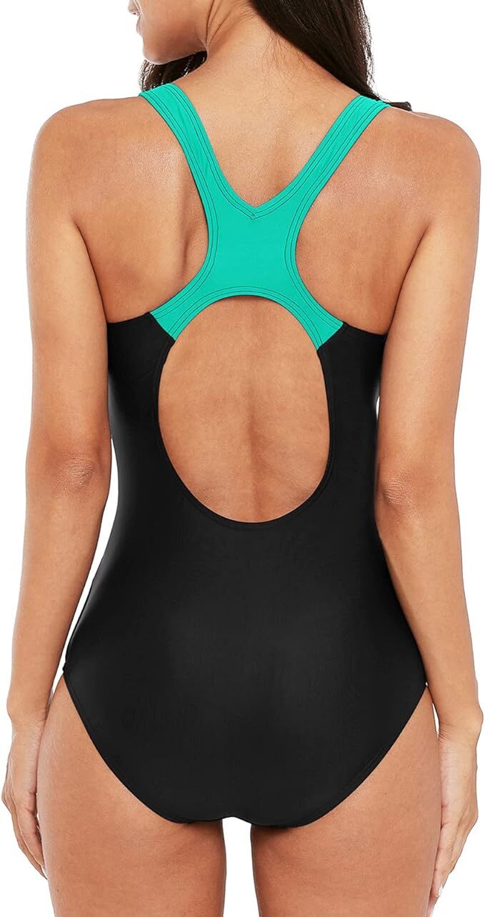 Attraco Women's Padded Athletic Racerback Swimsuit Swimming Costume BNWT