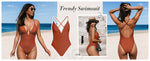 Cupshe Women's Deep V Neck Criss Cross Back Swimsuit Swimming Costume BNWT