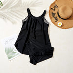 RXRXCOCO Women's Blouson Tankini Mesh High Neck Swimsuit Swimming Costume BNWT