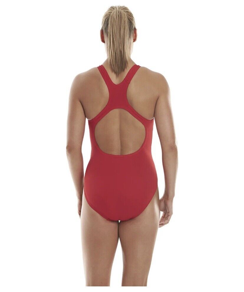 Speedo Women's Endurance+ Medalist Swimsuit Swimming Costume Red BNWT