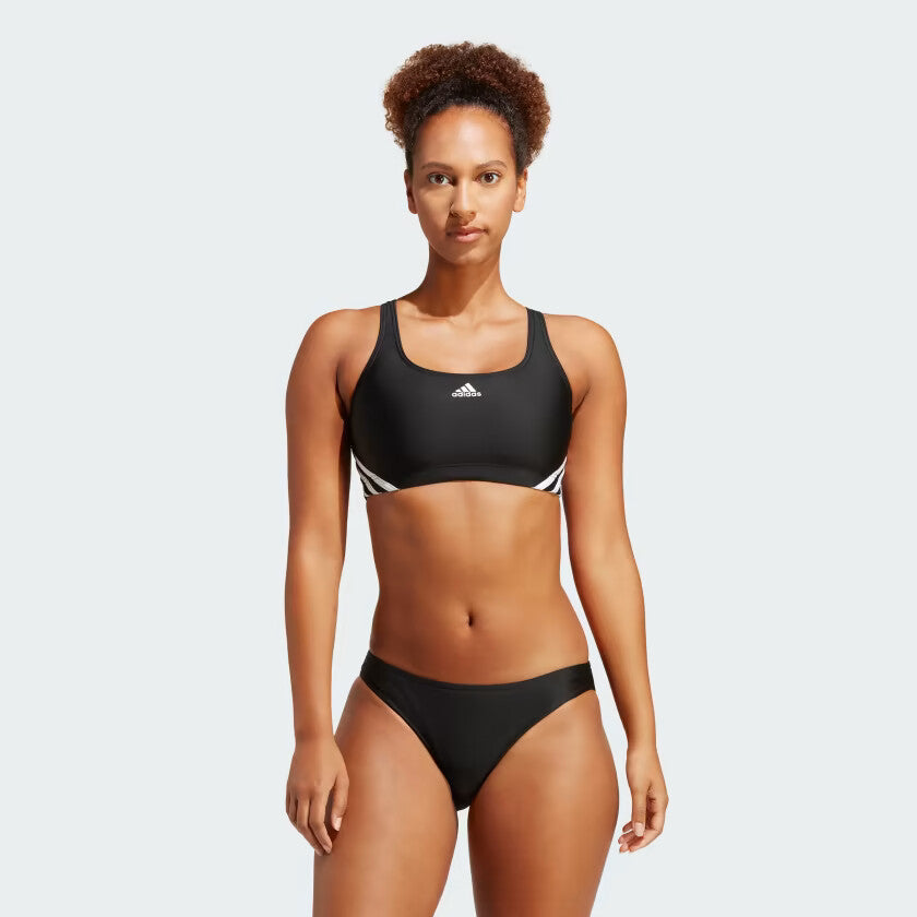 Adidas Women's 3 Bars Stripe Bikini Swimsuit Swimming Costume IB5985 BNWT