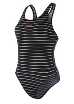 Speedo Women's Endurance+ Placement Medalist Stripe Swimsuit Swimming Costume