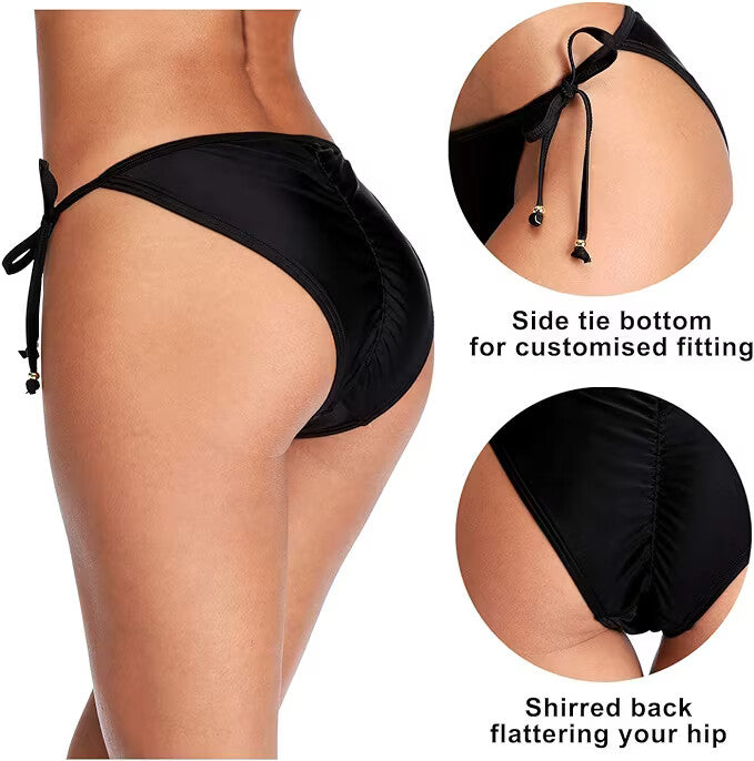 CharmLeaks Women's Medium Waist Bikini Bottom Swimsuit Swimming Costume BNWT