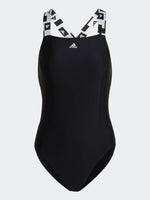 Adidas Women's Tape Swimsuit Swimming Costume Beach HA6020 BNWT