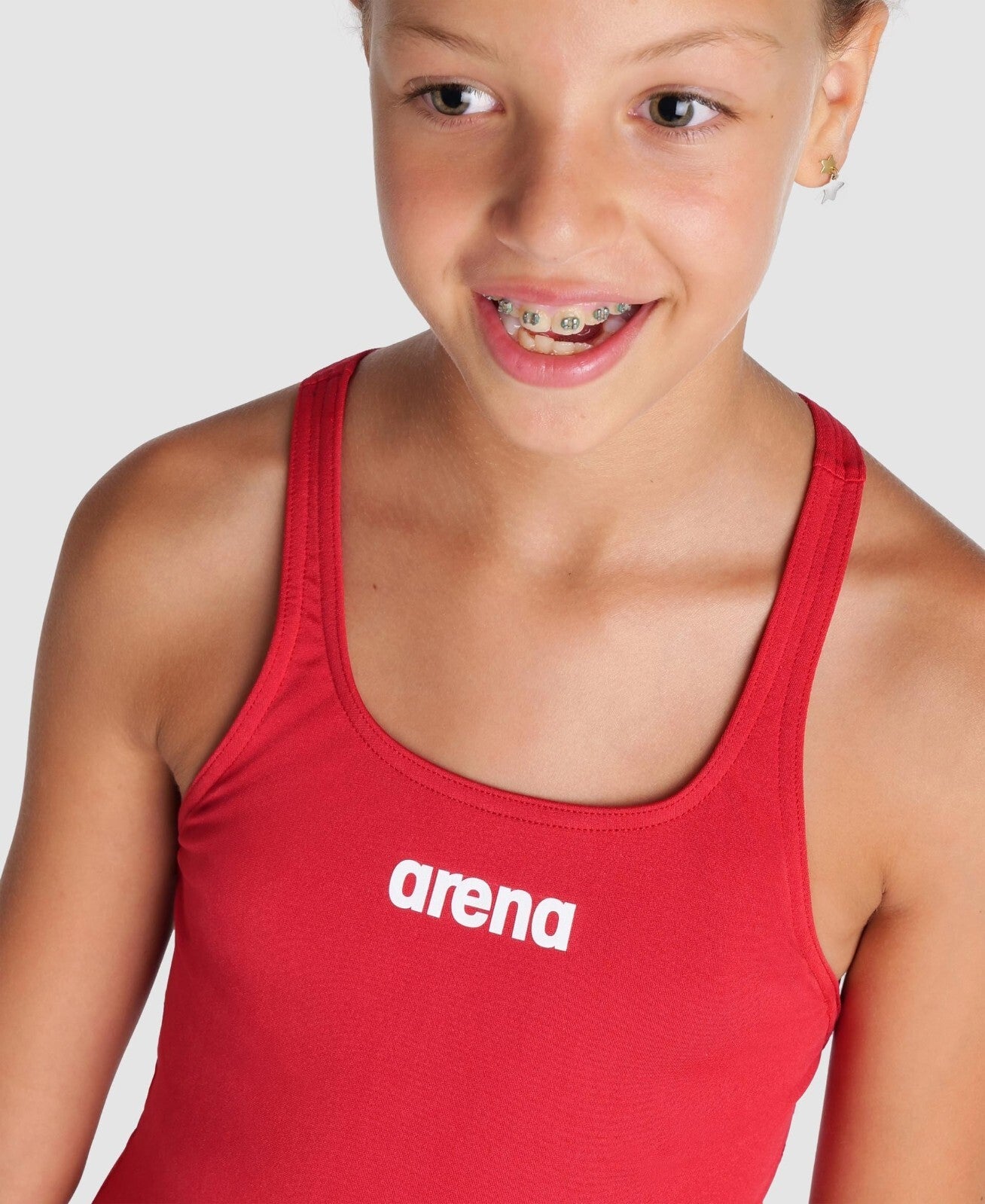 Arena Girl's Team Swimsuit Swim Pro Solid Swimsuit Swimming Costume BNWT