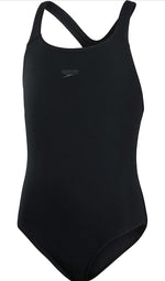 Speedo ECO Endurance+ Medalist Girls Junior Swimsuit Swimming Costume Black BNWT