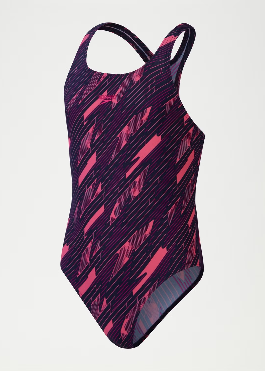 Speedo Girls Hyperboom Allover Medalist Swimsuit Swimming Costume BNWT