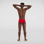 Speedo Men's Eco Endurance+ 7cm Brief Swimming Costume Swimsuit Red Briefs BNWT