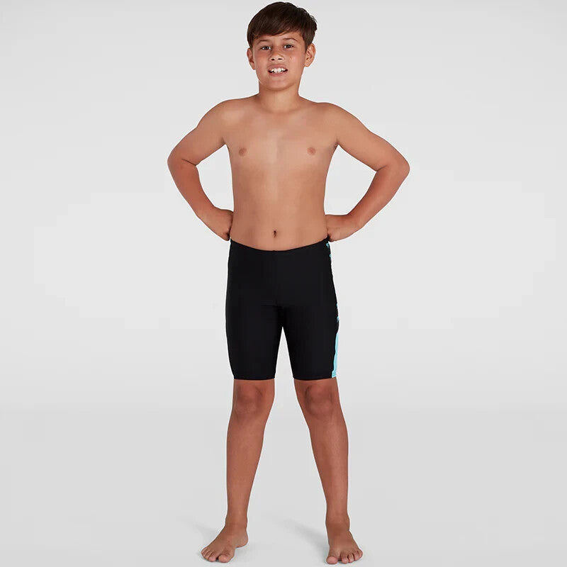 Speedo Boy's Boom Logo Splice Jammer Swimsuit Swimming Costume Shorts BNWT