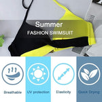 CheChury Women's Padded Push-Up Bikini Swimsuit Swimming Costume BNWT