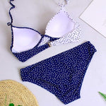 CheChury Women's Halter Twist High Waist Bikini Swimsuit Swimming Costume BNWT