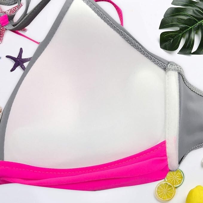 CheChury Women's Padded Push-Up Bikini Swimsuit Swimming Costume BNWT