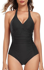 Joweechy Women's Halter Tummy Control Swimsuit Swimming Costume Swimwear BNWT