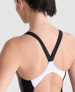 Arena Women's W Threefold V Back One Piece Swimsuit Swimming Costume Black BNWT