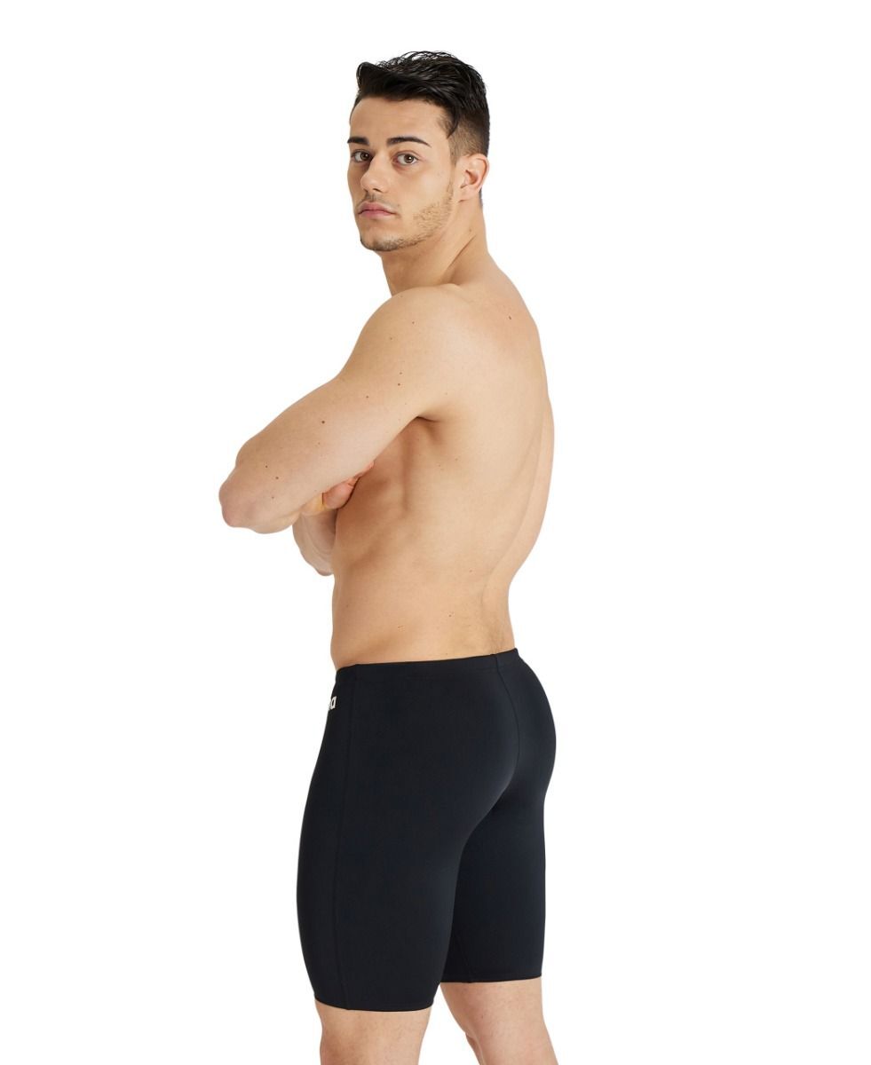 Arena Men's Team Swim Solid Jammer Swimming Trunks Shorts Swimsuit Black BNWT