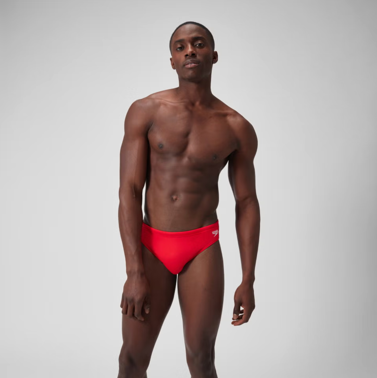 Speedo Men's Endurance+ 7cm Brief Swimming Costume Swimsuit Briefs Red BNWT