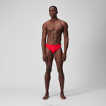 Speedo Men's Endurance+ 7cm Brief Swimming Costume Swimsuit Briefs Red BNWT