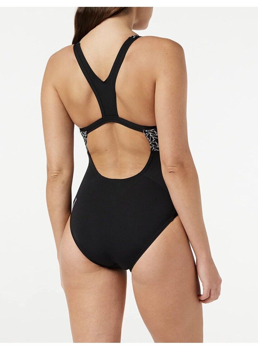 Speedo Women's Boomstar Splice Flyback Swimsuit Swimming Costume BNWT