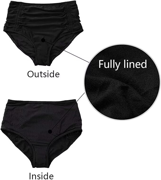 CharmLeaks Women's Medium Waist Bikini Bottom Swimsuit Swimming Costume BNWT