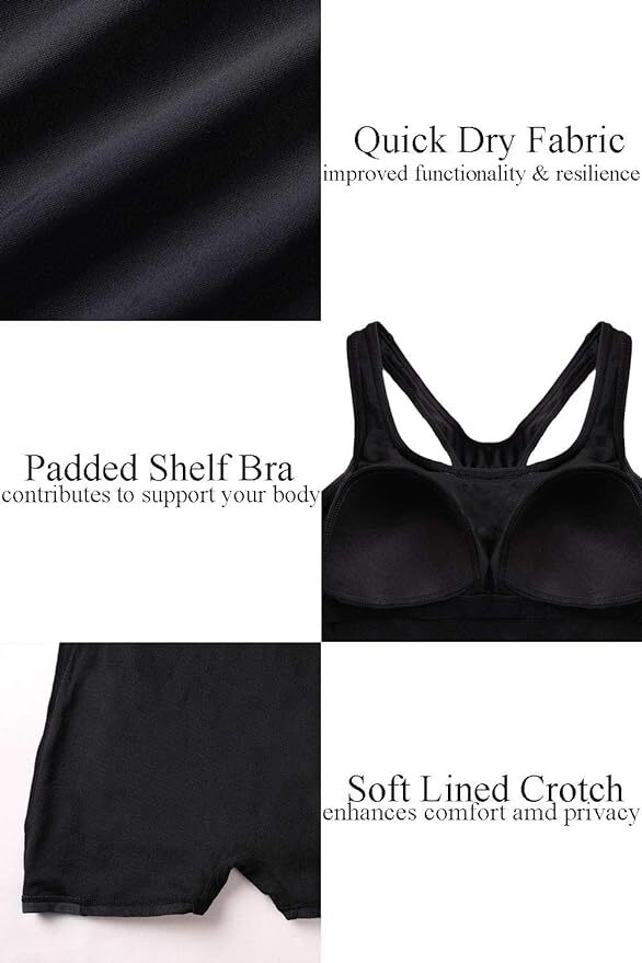 CharmLeaks Women's Boyleg Legsuit Racerback Swimsuit Swimming Costume BNWT