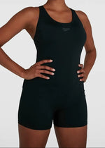 Speedo Women's Essential Endurance+ Legsuit Swimsuit Swimming Costume Black BNWT