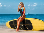 Attraco Women's Padded Colour Block Racerback Swimsuit Swimming Costume BNWT