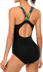 CharmLeaks Women's Padded Colour Block Racerback Swimsuit Swimming Costume BNWT