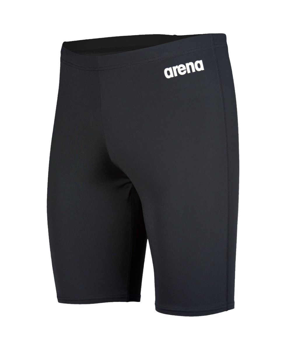Arena Men's Team Swim Solid Jammer Swimming Trunks Shorts Swimsuit Black BNWT