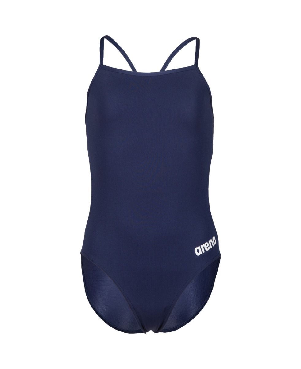 Arena Girl's Team Swimsuit Challenge Solid Swimming Costume Navy BNWT