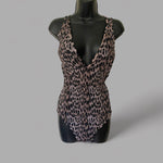 Simply Be Women's Animal Print Plus Size Swimsuit Swimming Costume One Piece