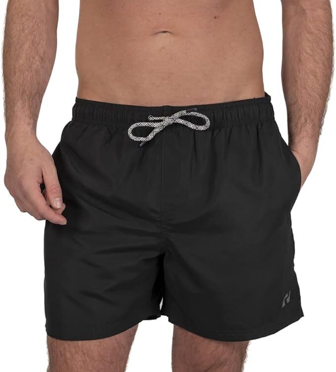 Ript Essentials Men's Quick Dry Swim Shorts Trunks Black Swimming Costume BNWT