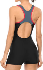 CharmLeaks Women's Boyleg Legsuit Racerback Swimsuit Swimming Costume BNWT