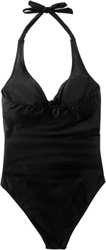 DOULAFASS Women's Tie Knot Halter Tummy Control Swimsuit Swimming Costume BNWT