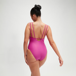 Speedo Women's Shaping Strappy Swimsuit Swimming Costume Swimwear Berry BNWT