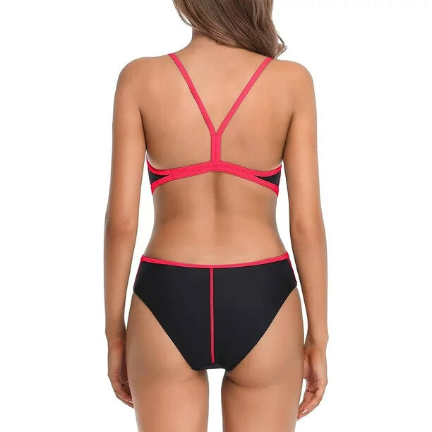 Charmo Women's Padded Thin Strap Racerback Swimsuit Swimming Costume BNWT