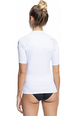 Roxy Women's Whole Hearted Short Sleeved Rash Vest Top Surf Shirt Swimsuit BNWT