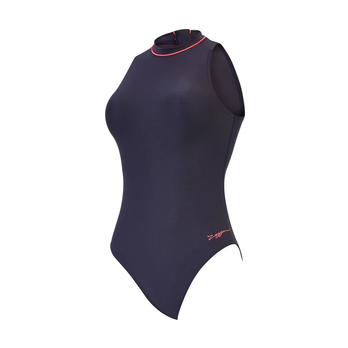 Zoggs Women's Cable Zipped High Neck Swimsuit Swimming Costume BNWT