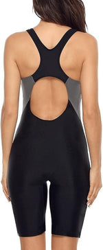 Attraco Women's Boyleg Legsuit Racerback Swimsuit Swimming Costume Kneeskin BNWT