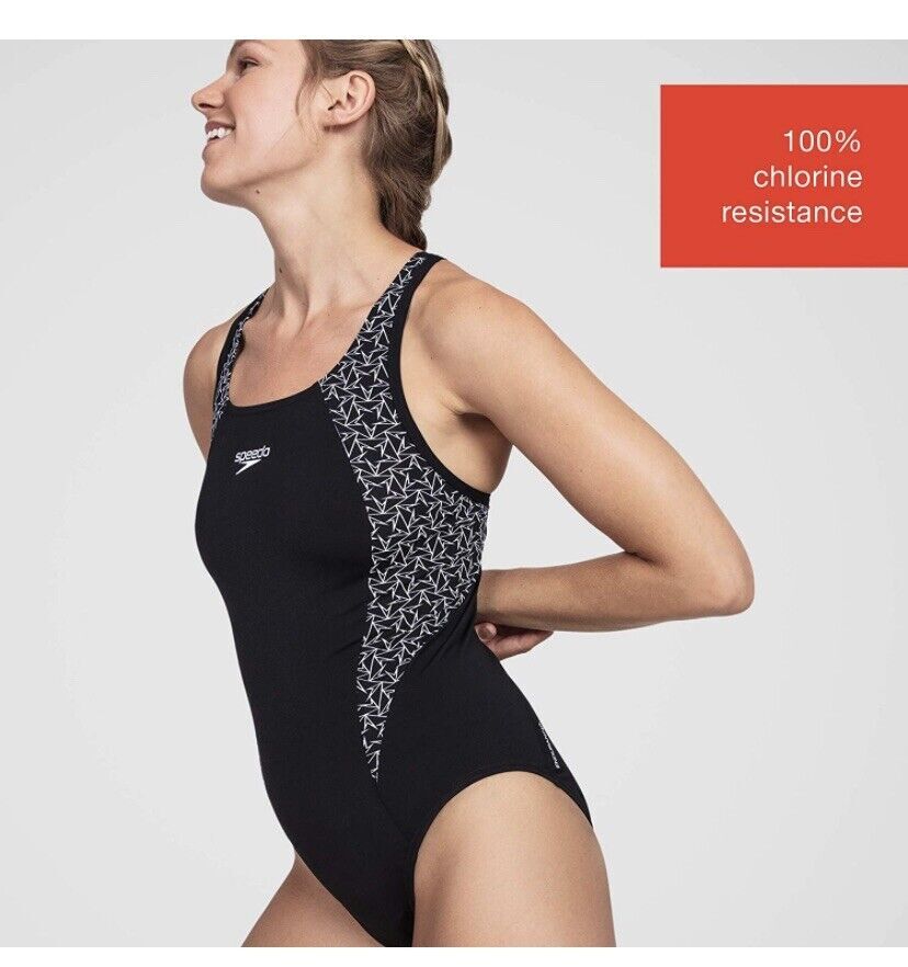 Speedo Women's Boomstar Splice Flyback Swimsuit Swimming Costume BNWT