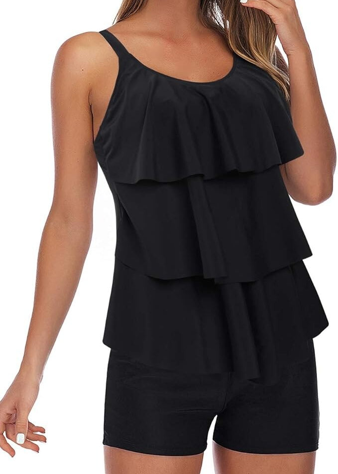 RXRXCOCO Women's Padded Tankini & Boy Shorts Swimsuit Swimming Costume BNWT