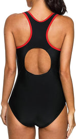 CharmLeaks Women's Padded Colour Block Racerback Swimsuit Swimming Costume BNWT