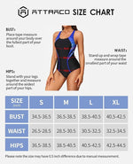 Attraco Women's Padded Colour Block Racerback Swimsuit Swimming Costume BNWT